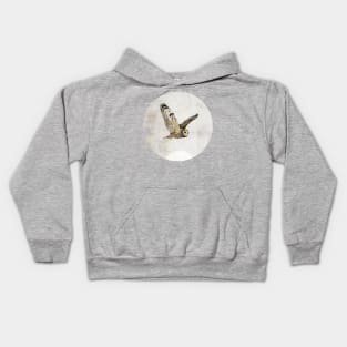 Short Eared Owl Kids Hoodie